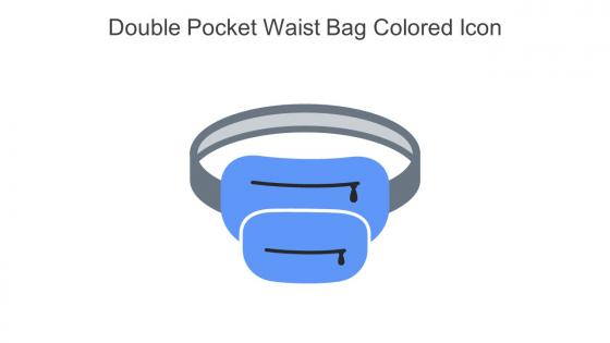Double Pocket Waist Bag Colored Icon In Powerpoint Pptx Png And Editable Eps Format