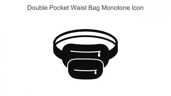 Double Pocket Waist Bag Monotone Icon In Powerpoint Pptx Png And Editable Eps Format