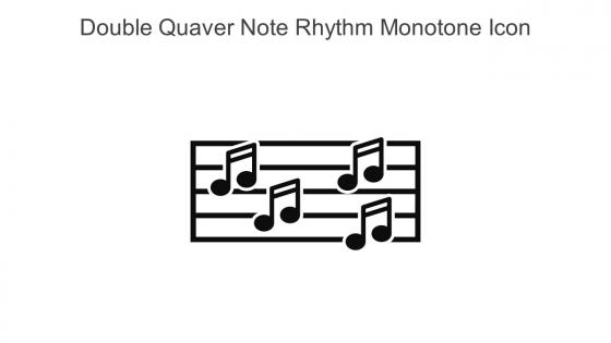 Double Quaver Note Rhythm Monotone Icon In Powerpoint Pptx Png And Editable Eps Format