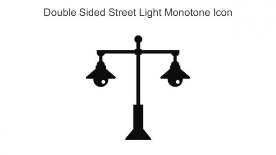 Double Sided Street Light Monotone Icon In Powerpoint Pptx Png And Editable Eps Format