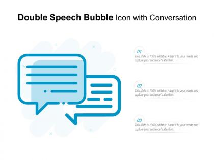 Double speech bubble icon with conversation