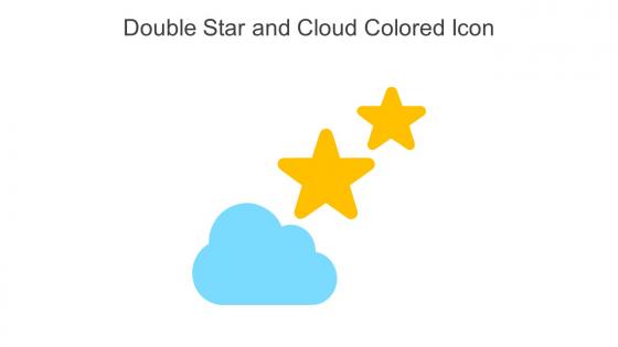 Double Star And Cloud Colored Icon In Powerpoint Pptx Png And Editable Eps Format