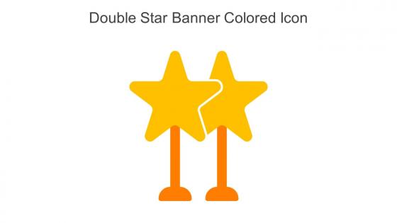 Double Star Banner Colored Icon In Powerpoint Pptx Png And Editable Eps Format