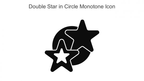 Double Star In Circle Monotone Icon In Powerpoint Pptx Png And Editable Eps Format