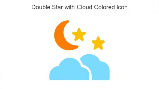 Double Star With Cloud Colored Icon In Powerpoint Pptx Png And Editable Eps Format