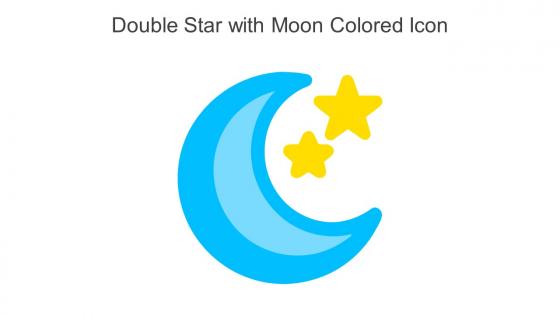 Double Star With Moon Colored Icon In Powerpoint Pptx Png And Editable Eps Format