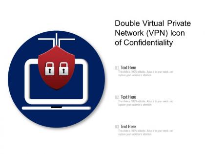 Double virtual private network vpn icon of confidentiality