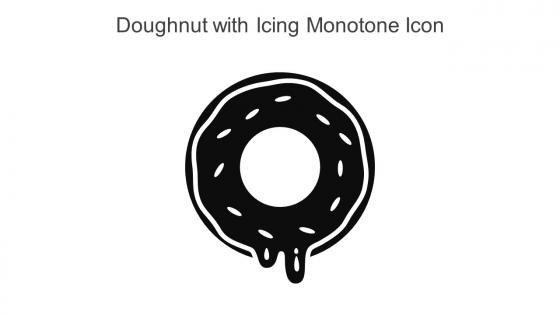 Doughnut With Icing Monotone Icon In Powerpoint Pptx Png And Editable Eps Format