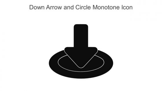 Down Arrow And Circle Monotone Icon In Powerpoint Pptx Png And Editable Eps Format