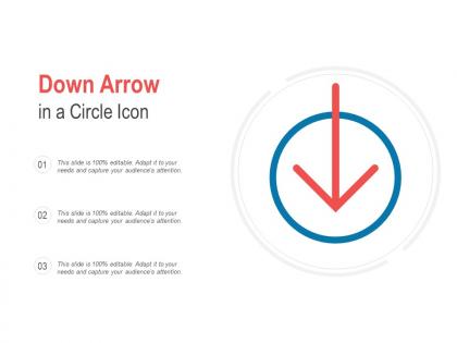 Down arrow in a circle icon