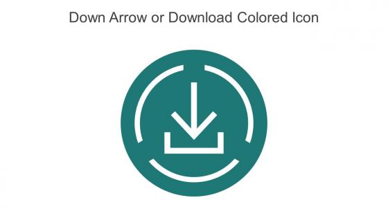 Down Arrow Or Download Colored Icon In Powerpoint Pptx Png And Editable Eps Format