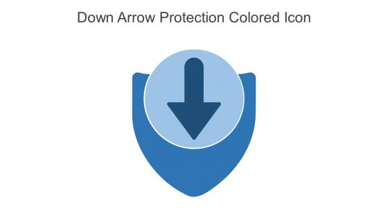 Down Arrow Protection Colored Icon In Powerpoint Pptx Png And Editable Eps Format
