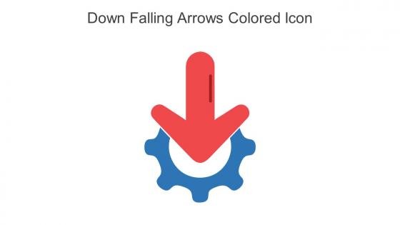 Down Falling Arrows Colored Icon In Powerpoint Pptx Png And Editable Eps Format