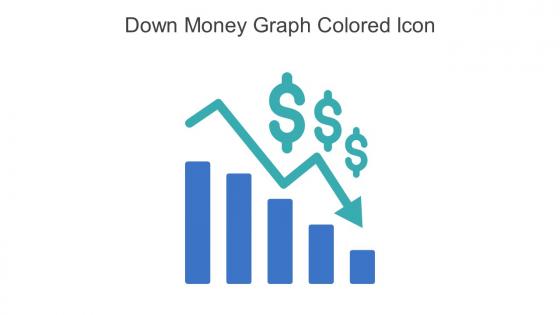 Down Money Graph Colored Icon In Powerpoint Pptx Png And Editable Eps Format
