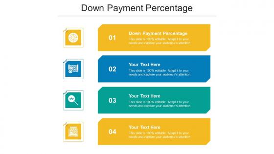 Down Payment Percentage Ppt Powerpoint Presentation Styles Styles Cpb