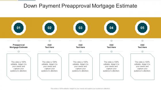 Down Payment Preapproval Mortgage Estimate In Powerpoint And Google Slides Cpb