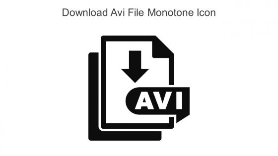 Download Avi File Monotone Icon In Powerpoint Pptx Png And Editable Eps Format
