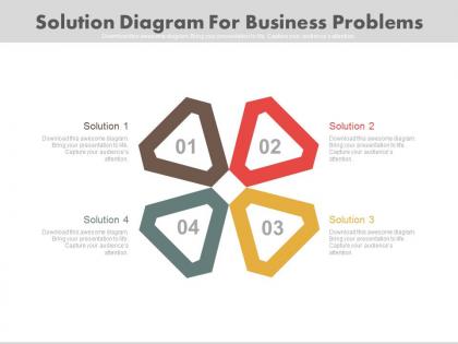 Download four staged solution diagram for business problems flat powerpoint design