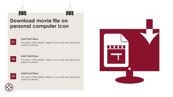 Download Movie File On Personal Computer Icon