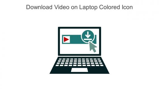 Download Video On Laptop Colored Icon In Powerpoint Pptx Png And Editable Eps Format