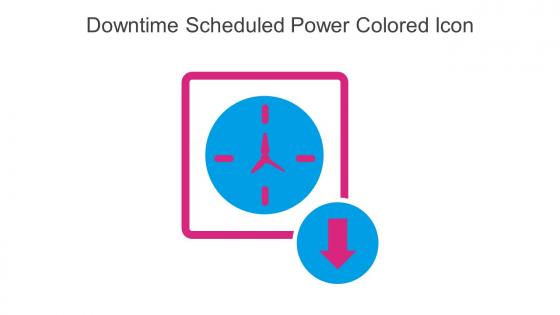 Downtime Scheduled Power Colored Icon In Powerpoint Pptx Png And Editable Eps Format