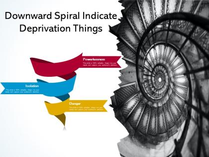 Downward spiral indicate deprivation things