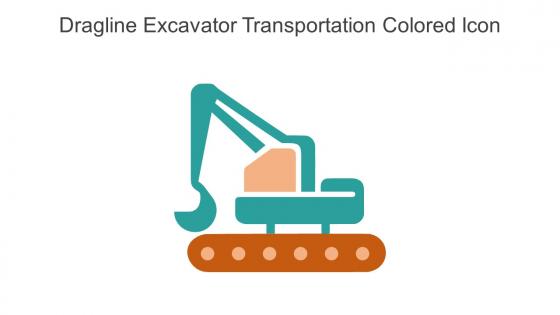Dragline Excavator Transportation Colored Icon In Powerpoint Pptx Png And Editable Eps Format