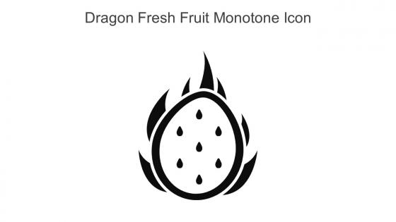 Dragon Fresh Fruit Monotone Icon In Powerpoint Pptx Png And Editable Eps Format