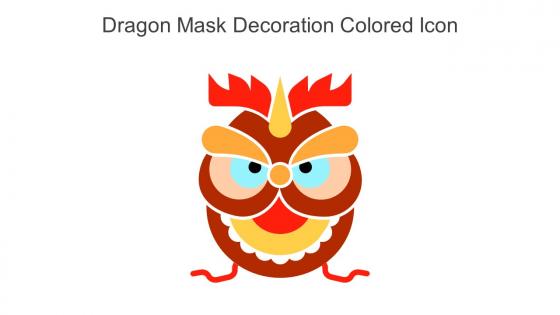 Dragon Mask Decoration Colored Icon In Powerpoint Pptx Png And Editable Eps Format