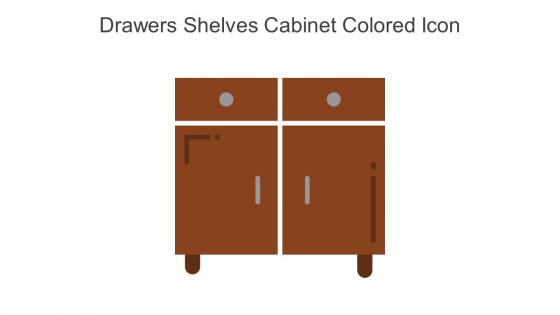 Drawers Shelves Cabinet Colored Icon In Powerpoint Pptx Png And Editable Eps Format