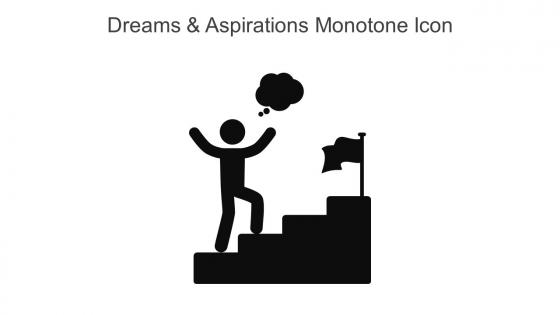 Dreams And Aspirations Monotone Icon In Powerpoint Pptx Png And Editable Eps Format