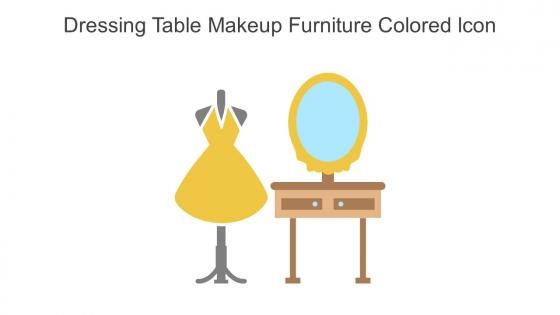 Dressing Table Makeup Furniture Colored Icon In Powerpoint Pptx Png And Editable Eps Format
