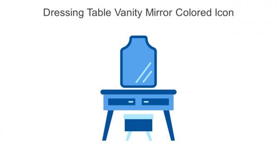 Dressing Table Vanity Mirror Colored Icon In Powerpoint Pptx Png And Editable Eps Format