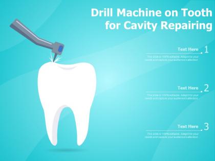 Drill machine on tooth for cavity repairing