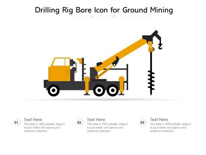 Drilling rig bore icon for ground mining