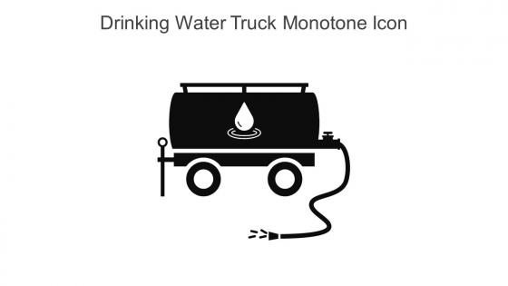 Drinking Water Truck Monotone Icon In Powerpoint Pptx Png And Editable Eps Format