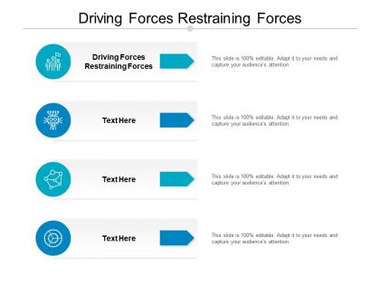Driving forces restraining forces ppt powerpoint presentation show clipart images cpb