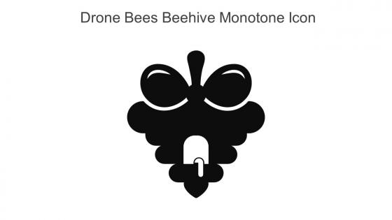 Drone Bees Beehive Monotone Icon In Powerpoint Pptx Png And Editable Eps Format
