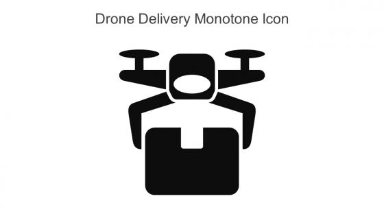Drone Delivery Monotone Icon In Powerpoint Pptx Png And Editable Eps Format