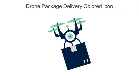 Drone Package Delivery Colored Icon In Powerpoint Pptx Png And Editable Eps Format