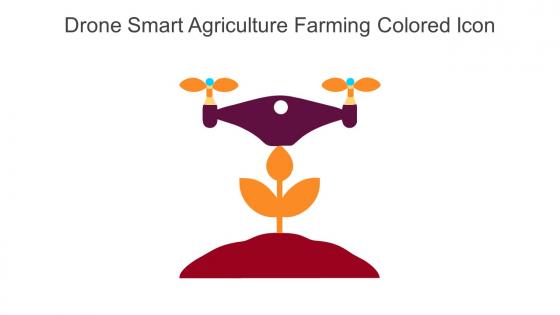 Drone Smart Agriculture Farming Colored Icon In Powerpoint Pptx Png And Editable Eps Format