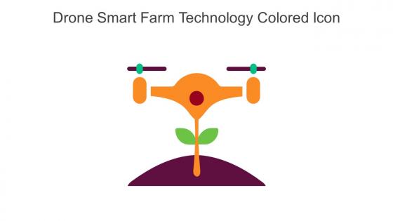 Drone Smart Farm Technology Colored Icon In Powerpoint Pptx Png And Editable Eps Format