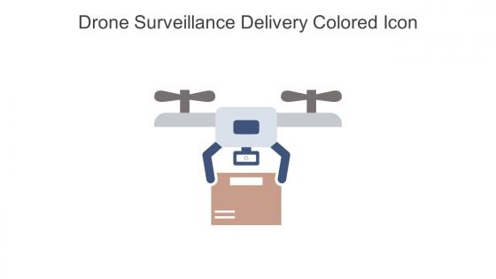 Drone Surveillance Delivery Colored Icon In Powerpoint Pptx Png And Editable Eps Format