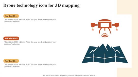 Drone Technology Icon For 3d Mapping