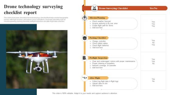 Drone Technology Surveying Checklist Report