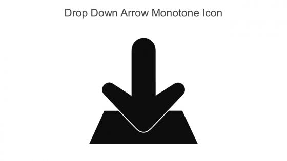 Drop Down Arrow Monotone Icon In Powerpoint Pptx Png And Editable Eps Format