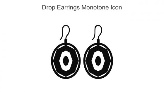 Drop Earrings Monotone Icon In Powerpoint Pptx Png And Editable Eps Format