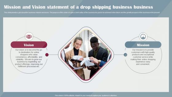 Drop Shipping Business Plan Mission And Vision Statement Of A Drop Shipping Business BP SS
