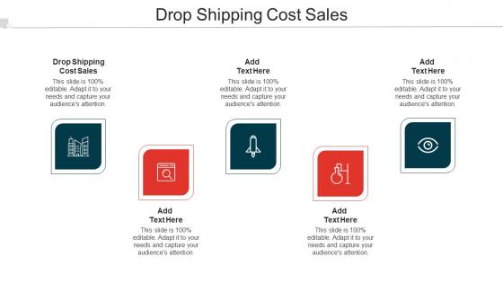 Drop Shipping Cost Sales Ppt Powerpoint Presentation Pictures Template Cpb