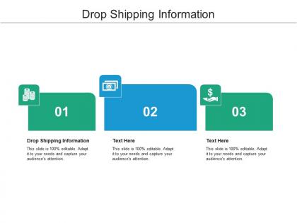 Drop shipping information ppt powerpoint presentation ideas design templates cpb